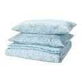 Cymbalblomma sarung duvet dan 2 sarung bantal, putih/biru, 200x200/50x80 cm
