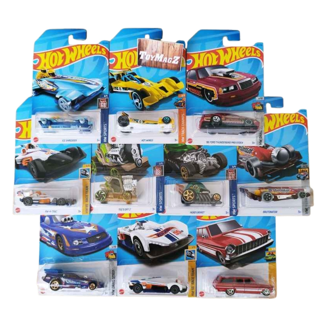 Hot Wheels Pack de 5 vehículos, coches de juguete (modelos surtidos) (Mattel 1806)