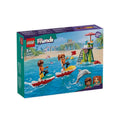 LEGO Friends set packaging with characters on boats and a dolphin.