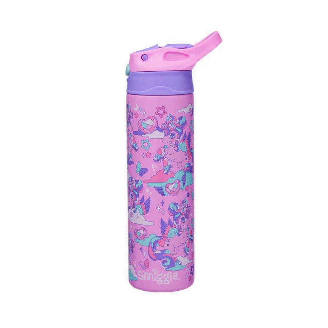 Smiggle Trailblazer Stainless Steel Flip Drink Bottle 520Ml