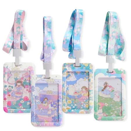 Lanyard Kalung Name Tag Flower Garden