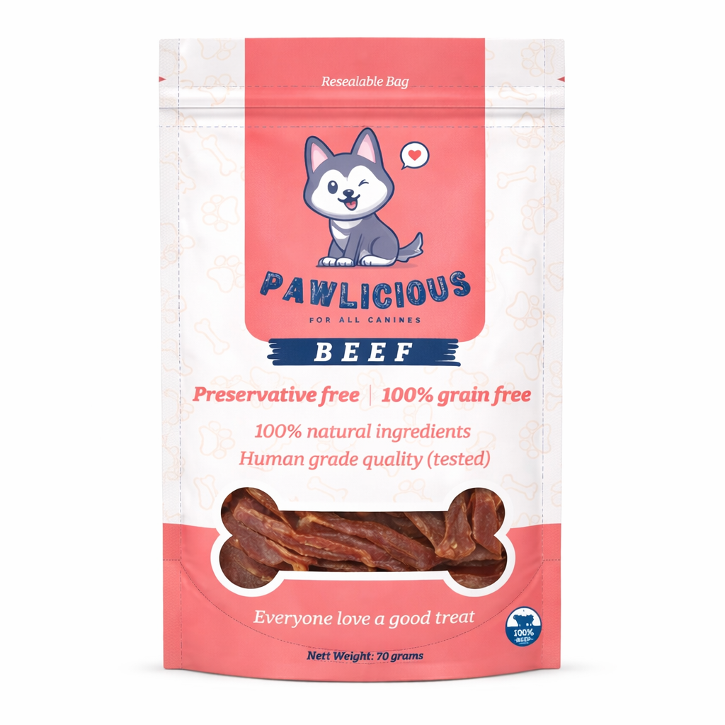 Pawlicious Beef Jerky Pet Treats 70 grams