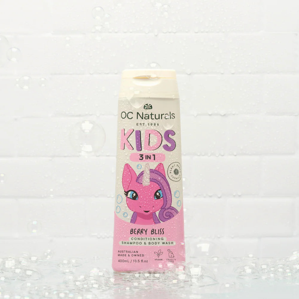 OC Naturals 3-in-1 Berry Bliss Conditioning Shampoo & Body Wash 400mL