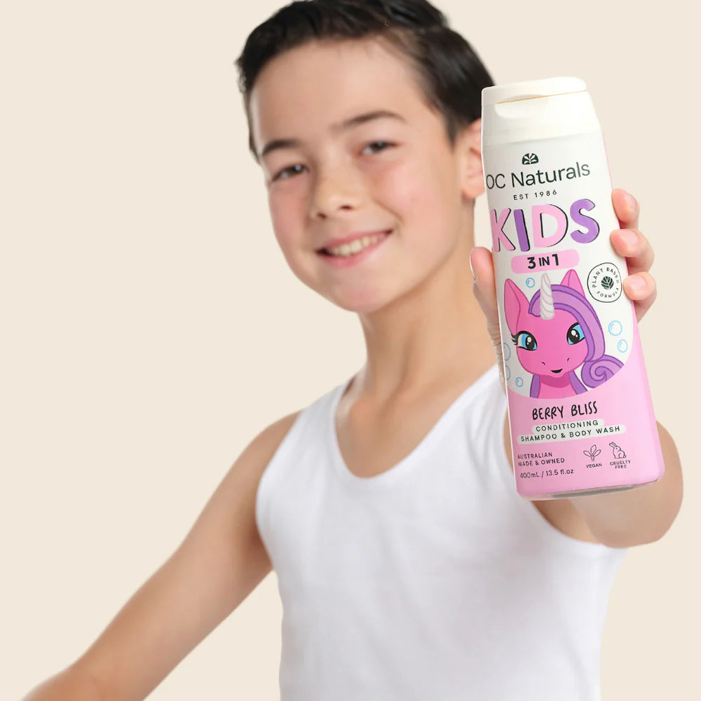 OC Naturals 3-in-1 Berry Bliss Conditioning Shampoo & Body Wash 400mL