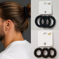 Accessories Ikat Rambut Pria Hitam Spiral Premium Hitam (3pcs)