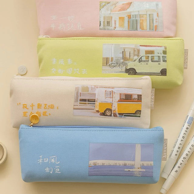 Tempat Pensil / Pencil Case Retro Travel