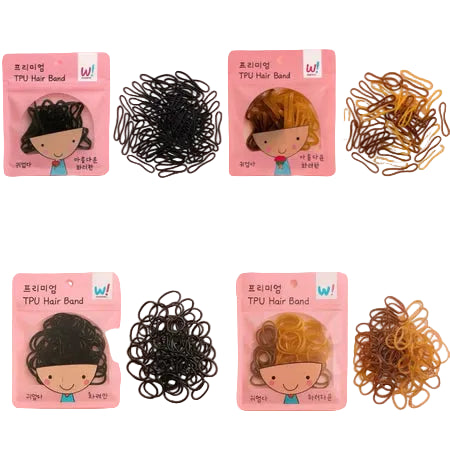 Accessories Ikat Rambut Karet Jepang Hitam TPU Band Premium (1pak)