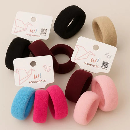 ccessories Ikat Rambut / Hairband Donut Hitam (3pcs)
