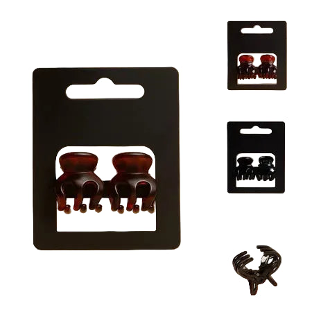 Accessories Jepit Rambut Jedai Premium Mini Hitam Coklat 2x2cm (2pcs)