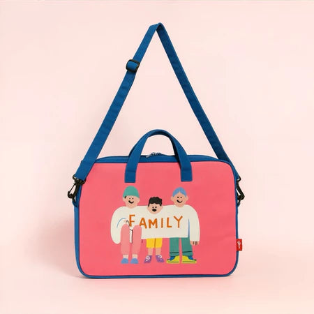 Accessories Tas Laptop / Laptop Bag 14" Pocket Grandpa Dad Grandson Pink