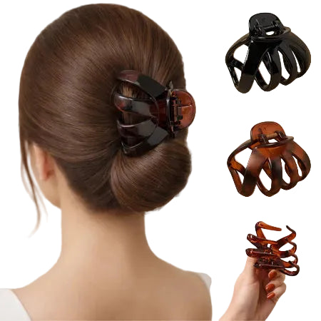 Accessories Jepit Rambut Cepol Besar Hitam Coklat Premium