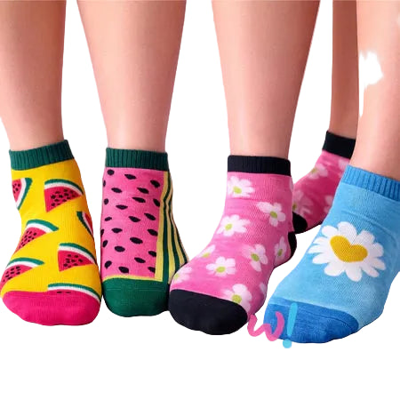 Accessories Kaus Kaki Semangka Bunga Kaktus Mata Kakui Ankle Socks
