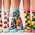 Accessories Kaus Kaki Panjang Strawberry Bunga Lemon Crew Socks