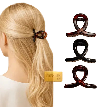 Accessories Jepit Rambut Premium Hitam Coklat