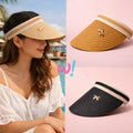 Topi Pantai Anti UV Topi Anyam Wanita Topi Jogging